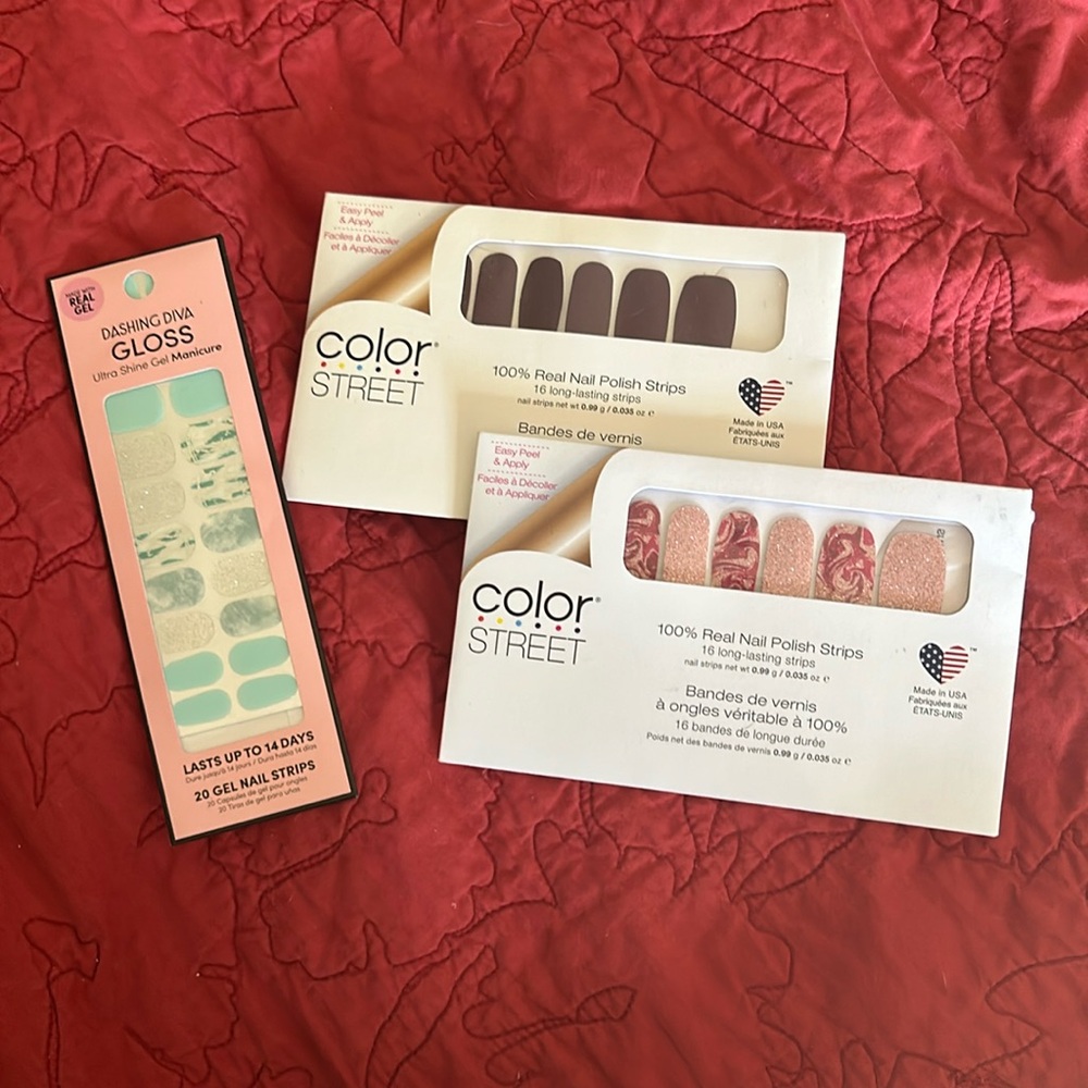 Unopened fun nail polish strips- set of 3